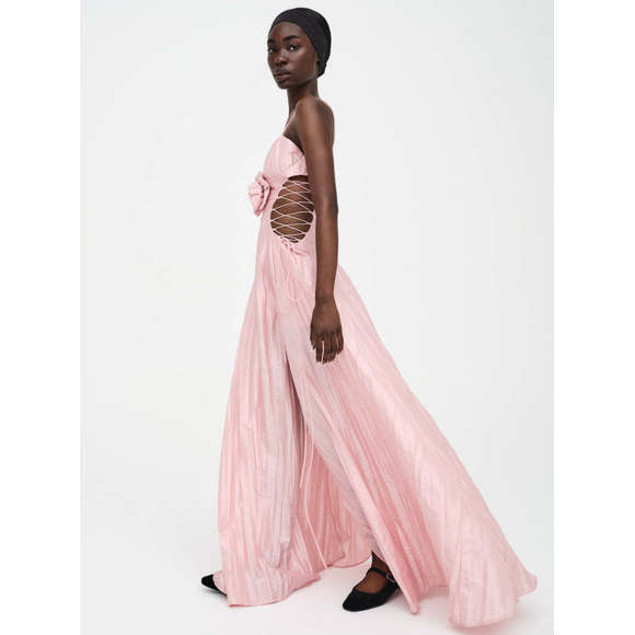 NWT For Love & Lemons Gwenyth Long Maxi Dress in Pink Size XS - Picture 11 of 11